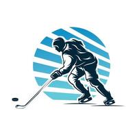 logo du sport de hockey. modèle de conception de logo de sports d'hiver vecteur