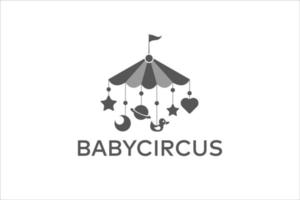 modèle de conception de logo de cirque bébé vecteur