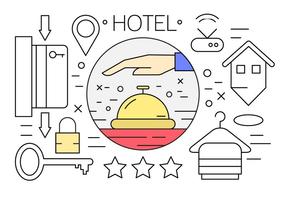 Free Linear Hotel Icons vecteur