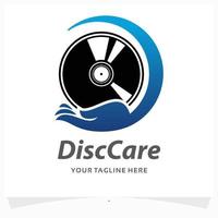 modèle de conception de logo de soin de disque vecteur