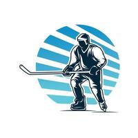logo du sport de hockey. modèle de conception de logo de sports d'hiver vecteur