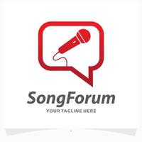 modèle de conception de logo de forum de chanson vecteur