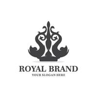 inspiration de modèle de conception de logo de marque royale vecteur