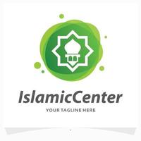 modèle de conception de logo de centre islamique vecteur