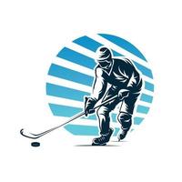 logo du sport de hockey. modèle de conception de logo de sports d'hiver vecteur