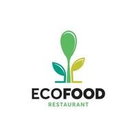 inspiration de modèle de conception de logo alimentaire écologique vecteur