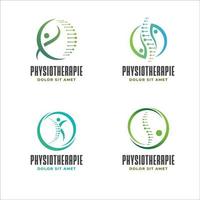 inspiration de modèle de conception de logo de physiothérapie vecteur