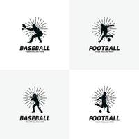 ensemble de modèles de conception de logo de sport vecteur