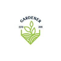 inspiration de modèle de conception de logo de jardinier - vecteur