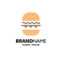 burger food manger canada entreprise logo modèle plat couleur vecteur