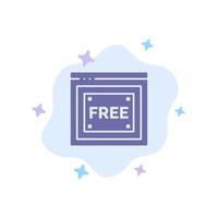 accès gratuit à la technologie internet icône bleue gratuite sur fond de nuage abstrait vecteur