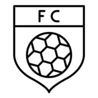 icône de ligne de club de football vecteur