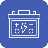 ligne de batterie icônes d'arrière-plan de coin rond vecteur