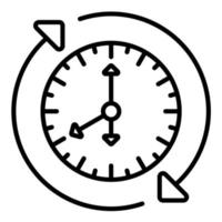 icône de ligne de routine quotidienne vecteur