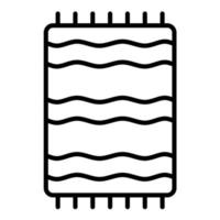 icône de ligne de tapis de couchage vecteur