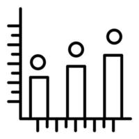 icône de ligne d'histogramme vecteur