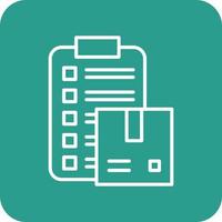 ligne de liste de boîte de livraison icônes d'arrière-plan de coin rond vecteur