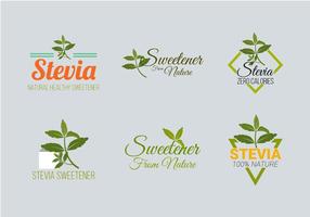 Stevia Label Logo Vector Collection