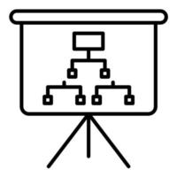 icône de ligne de présentation vecteur