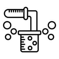 icône de ligne d'expérience de chimie vecteur