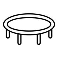icône de ligne de trampoline vecteur