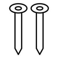 icône de la ligne des ongles vecteur