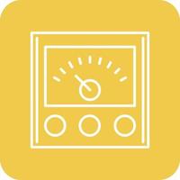 ligne d'indicateur de tension icônes d'arrière-plan de coin rond vecteur