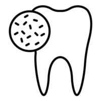 icône de ligne de dentiste vecteur