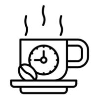 icône de ligne de temps de café vecteur