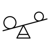 icône de la ligne d'équilibre vecteur