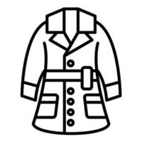 icône de ligne de manteau vecteur