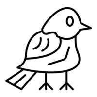 icône de ligne d'oiseau vecteur