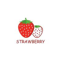 fraise logo modèle vecteur icône illustration