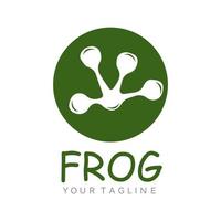 grenouille logo modèle vecteur icône illustration