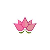 modèle de logo de conception de fleurs de lotus de vecteur de beauté