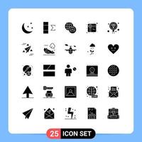 25 icônes créatives signes et symboles modernes de conception recherche programmation de cadeaux développer des éléments de conception vectoriels modifiables vecteur