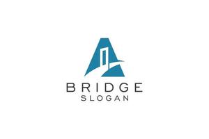 lettre initiale a pont logo icône vecteur création de logo