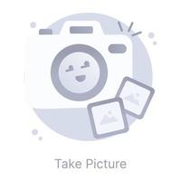 obtenez cette icône plate modifiable de prendre des photos vecteur