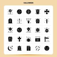 solide 25 halloween icon set vector glyph style design black icons set web et mobile business ideas design vector illustration