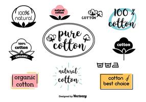 Étiquettes de coton vecteur