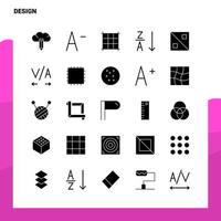25 jeu d'icônes de conception. modèle d'illustration vectorielle d'icône de glyphe solide pour le web et le mobile. idées pour entreprise. vecteur
