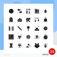 25 icônes créatives signes et symboles modernes de l'option de bague éléments de conception vectoriels modifiables du navigateur d'engrenages de construction vecteur