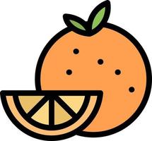 nourriture orange fruits madrigal plat couleur icône vecteur icône modèle de bannière