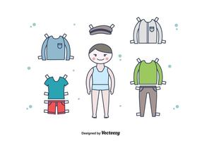 Free Paper Doll Boy Vector