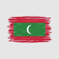 pinceau drapeau maldives vecteur