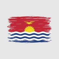 pinceau drapeau kiribati vecteur