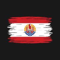 pinceau drapeau polynésie française vecteur