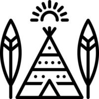 icône de ligne pour la tribu vecteur