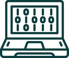 conception d'icône de vecteur de code binaire