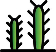 icône remplie de cactus vecteur